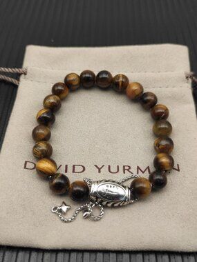 David Yurman 925 Silver Bracelets with Original Pouch